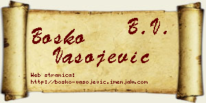 Boško Vasojević vizit kartica